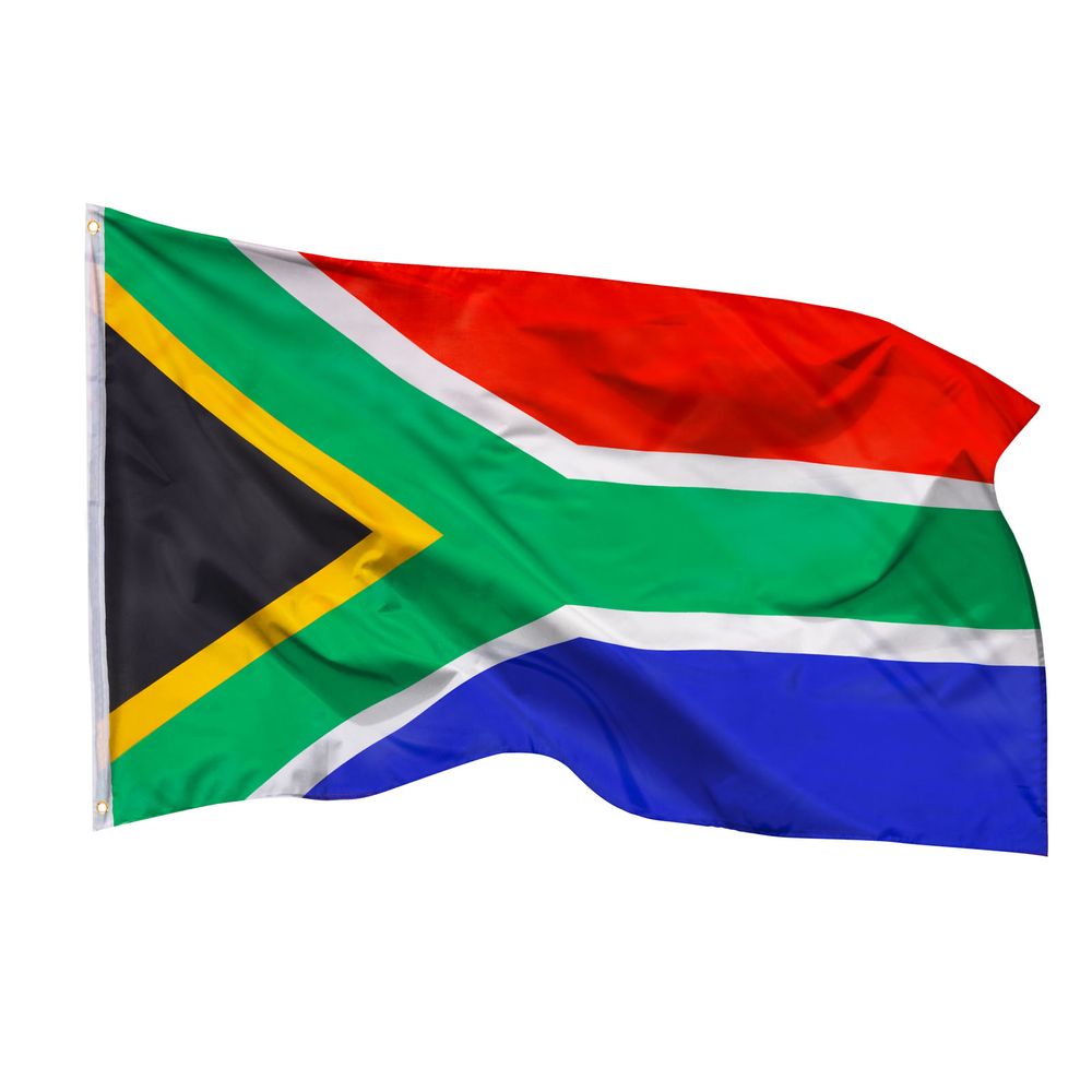 PHENO FLAGS South Africa flag - South African flag 90 x 150 cm with brass eyelets - durable flag for flagpole - 100% polyester