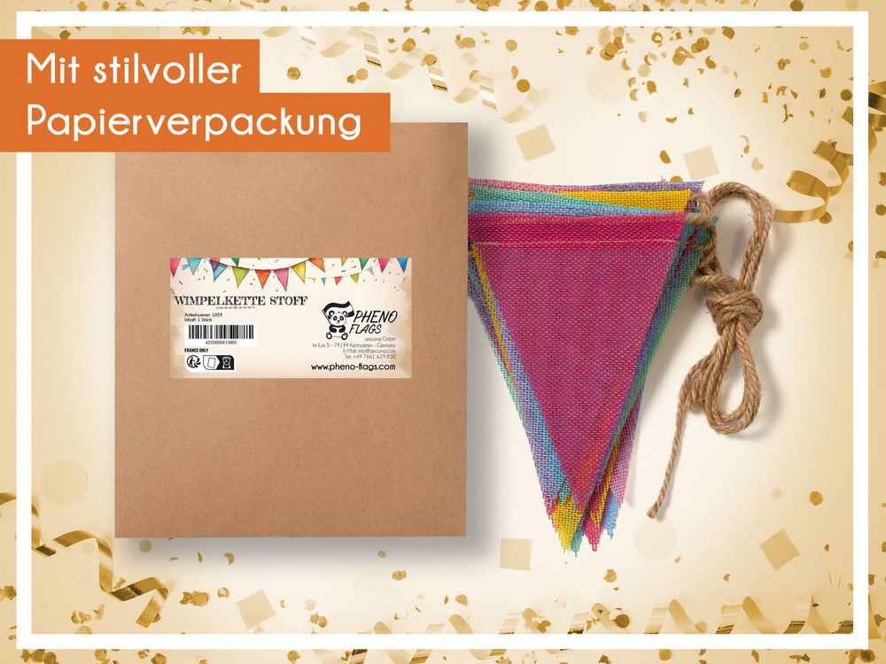Wimpelkette Stoff günstig kaufen – Bei PHENO FLAGS