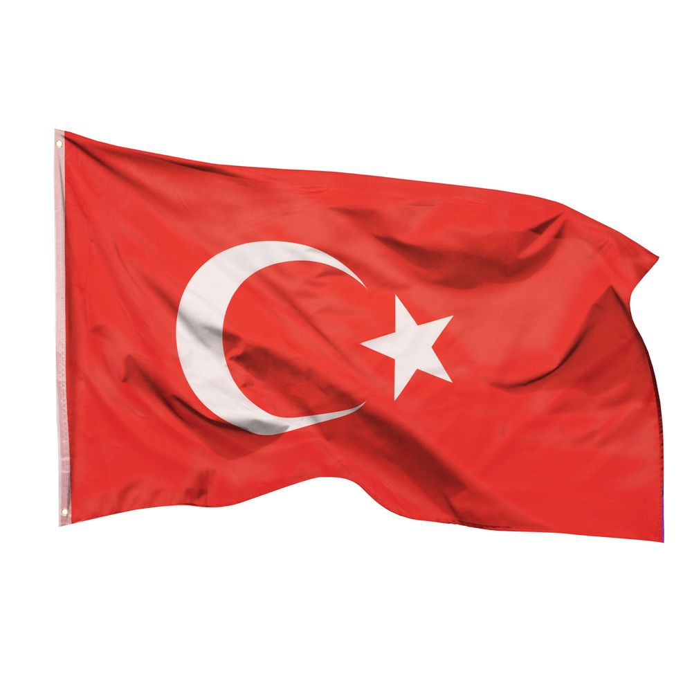 PHENO FLAGS Turkey Flag - Turkish flag with brass eyelets - 90 x 150 cm - Weatherproof flags for flagpole - 100% Polyester