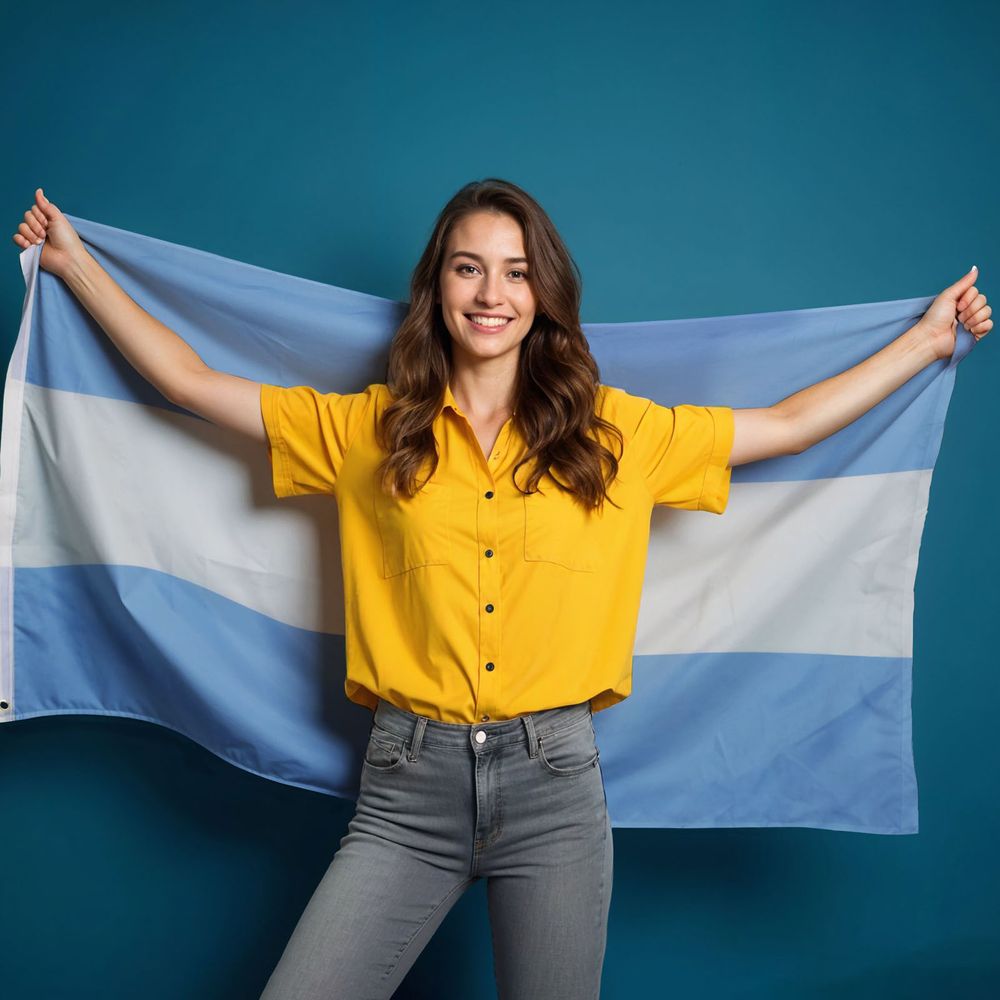 Bandiera Argentina Grande 250x150 Cm - Resistente Alle Intemperie E Ai Raggi UV - Poliestere Con Doppia Stampata E Occhielli In Ottone - 4