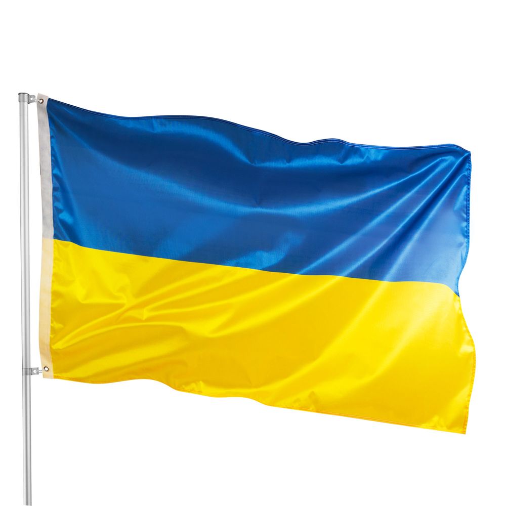 PHENO FLAGS Premium Ukraine Flagge 90x150 cm - Extrem Wetterfeste Fahne mit Metall-Ösen und spezieller Versiegelungstechnik