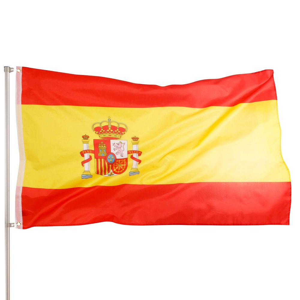 PHENO FLAGS Premium Spanien Flagge 90x150 cm - Extrem Wetterfeste Fahne mit Metall-Ösen und spezieller Versiegelungstechnik